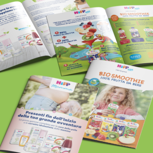 Brochure mammae e smoothie di Hipp